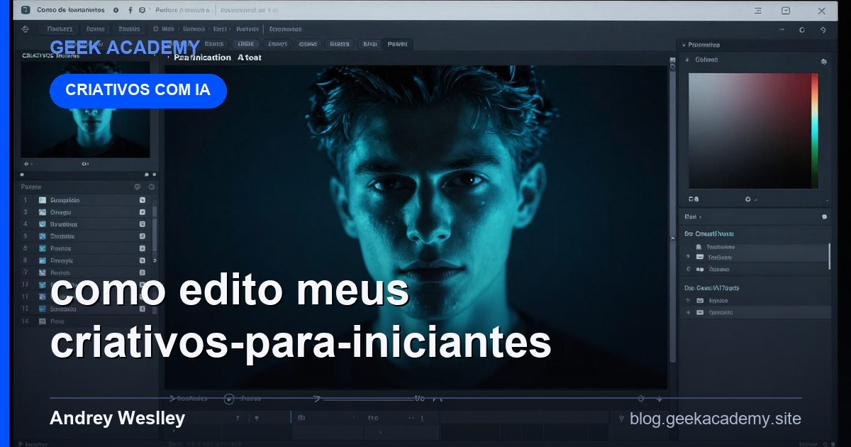 Como edito meus CRIATIVOS Para Iniciantes