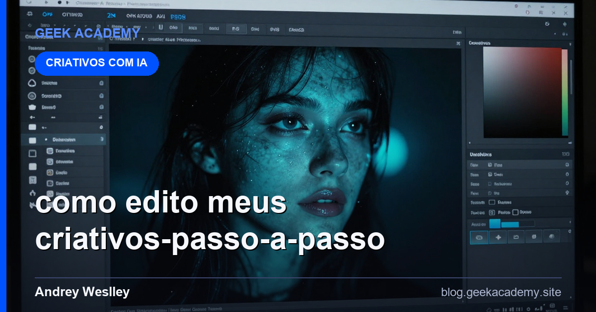 Como edito meus CRIATIVOS Passo a Passo