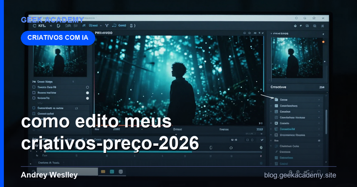 Como edito meus CRIATIVOS Preço 2026