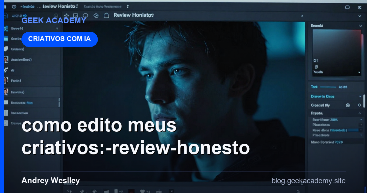 Como edito meus CRIATIVOS: Review Honesto