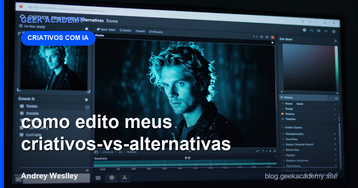 Como edito meus CRIATIVOS vs Alternativas