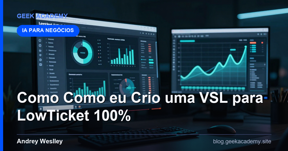 Como Como eu Crio uma VSL para LowTicket 100% (Tutorial Passo a Passo)