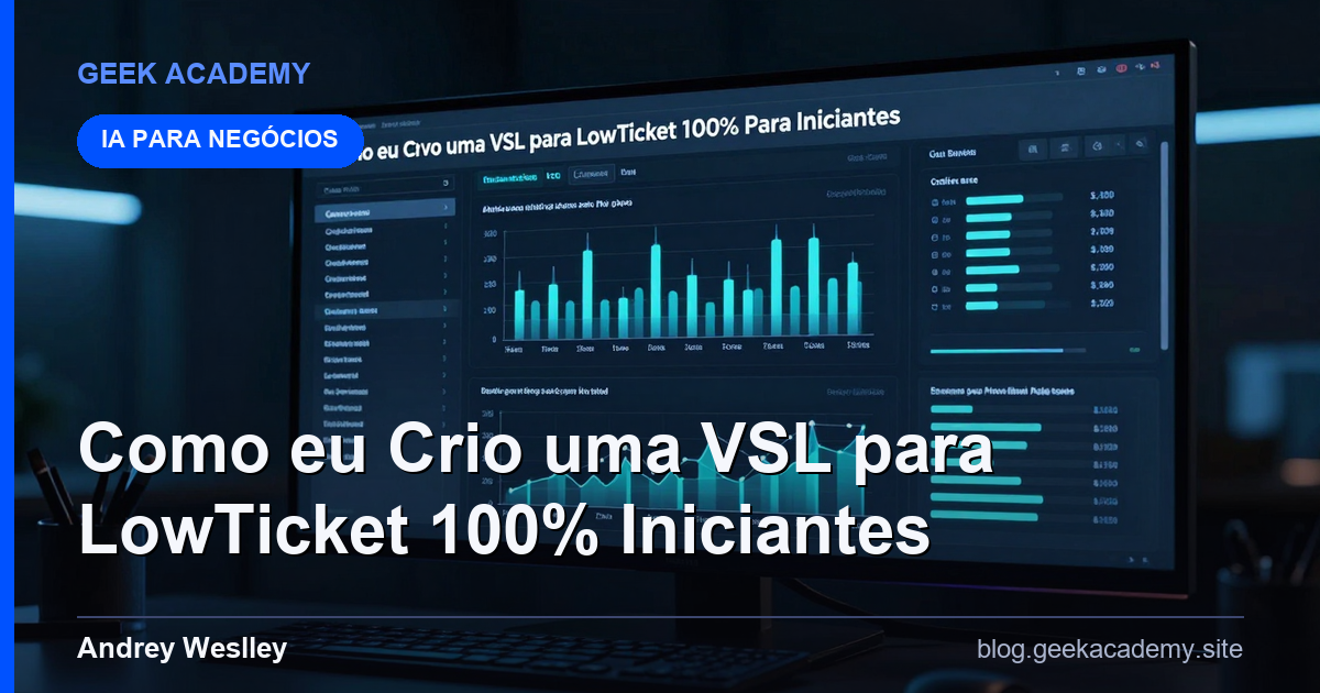 Como eu Crio uma VSL para LowTicket 100% Para Iniciantes: Guia 2026