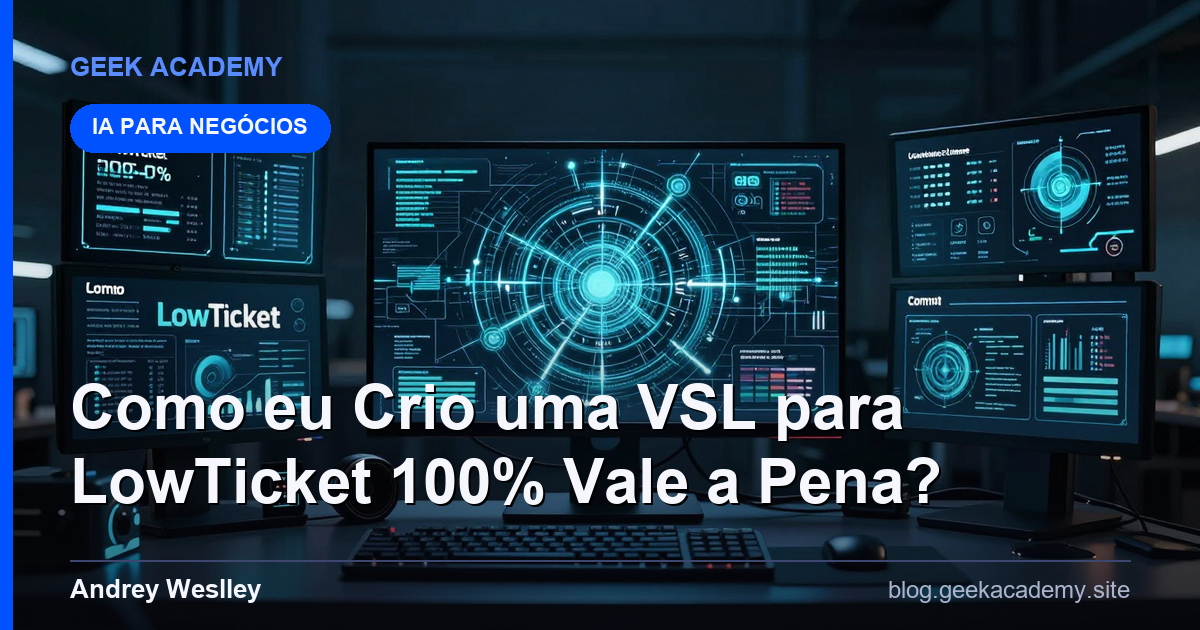 Como eu Crio uma VSL para LowTicket 100%: Vale a Pena em 2026? (Review Real)