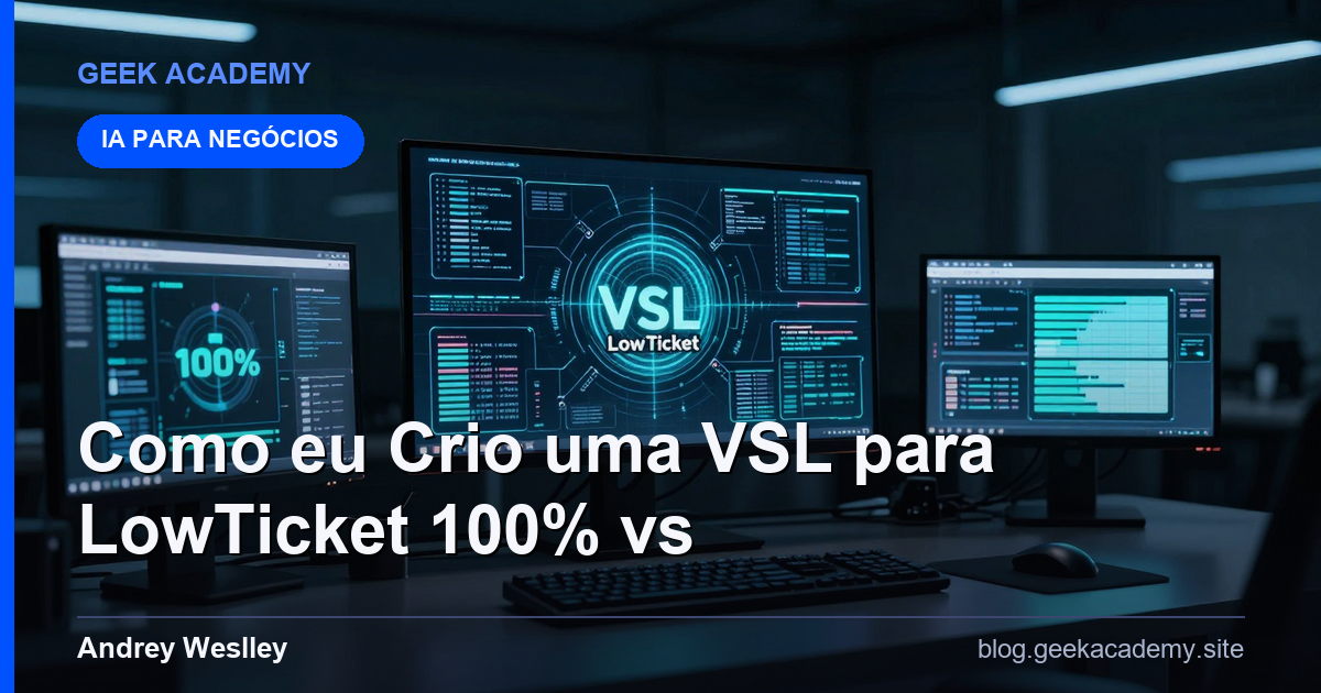 Como eu Crio uma VSL para LowTicket 100% vs Alternativas: Qual Melhor?