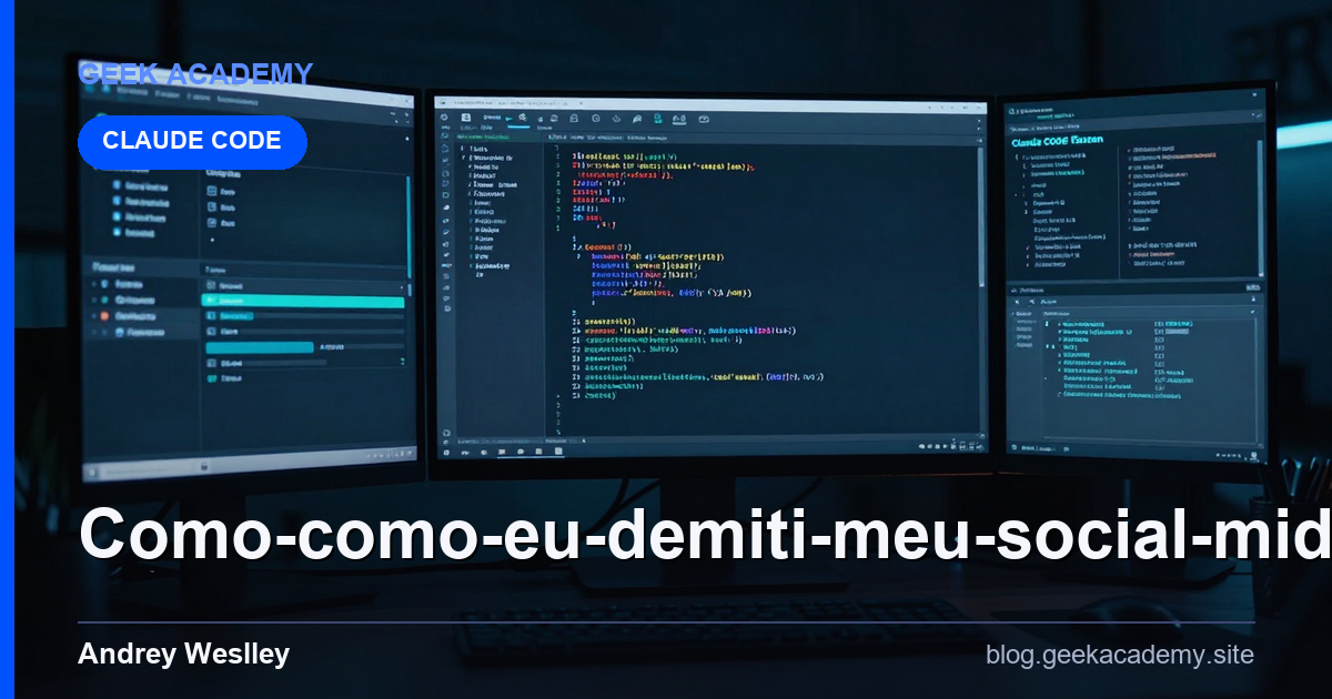 Como Como EU demiti meu social midia, Claude CODE fazen (Tutorial Real)