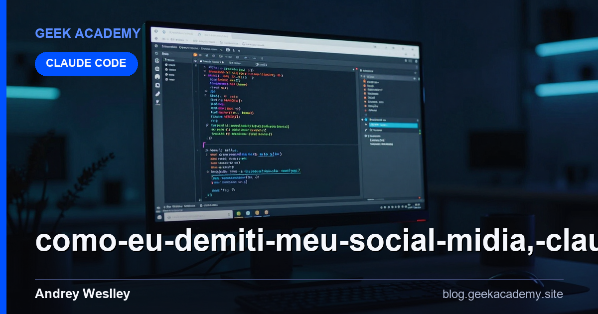 Como EU demiti meu social midia, Claude CODE fazen Para Iniciantes