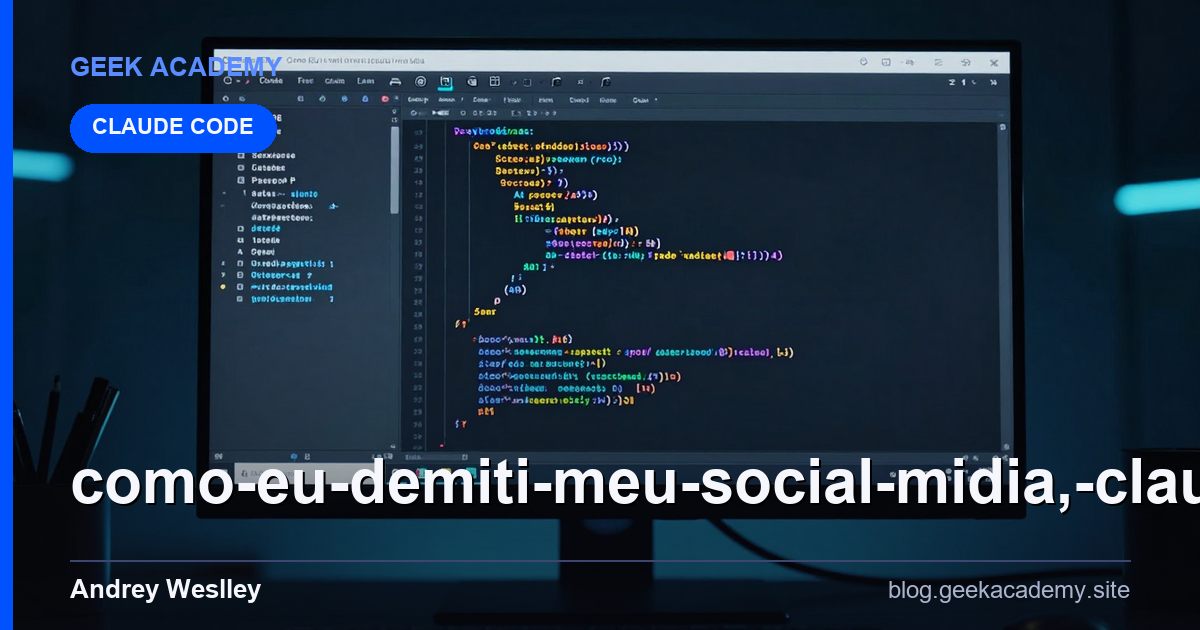 Como EU demiti meu social midia, Claude CODE fazen Passo a Passo