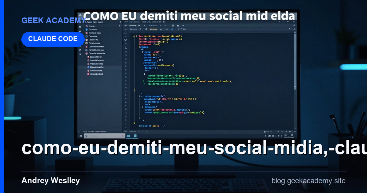 Como EU demiti meu social midia, Claude CODE fazen: Tutorial Completo 2026