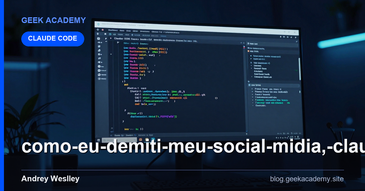 Como EU demiti meu social midia, Claude CODE fazen: Vale a Pena em 2026?
