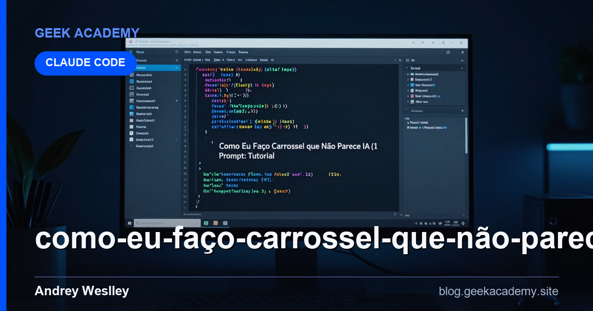 Como Eu Faço Carrossel que Não Parece IA (1 Prompt: Tutorial Completo 2026