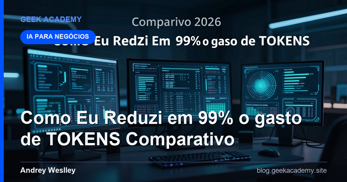 Como Eu Reduzi em 99% o gasto de TOKENS  Comparativo 2026