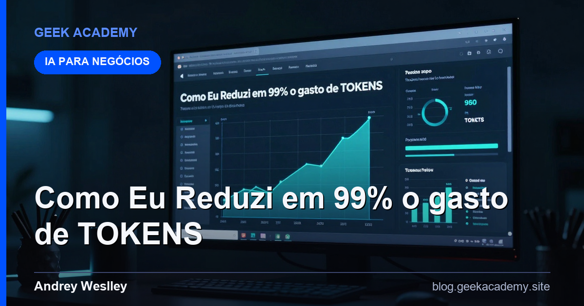 Como Eu Reduzi em 99% o gasto de TOKENS  Passo a Passo (Tutorial)