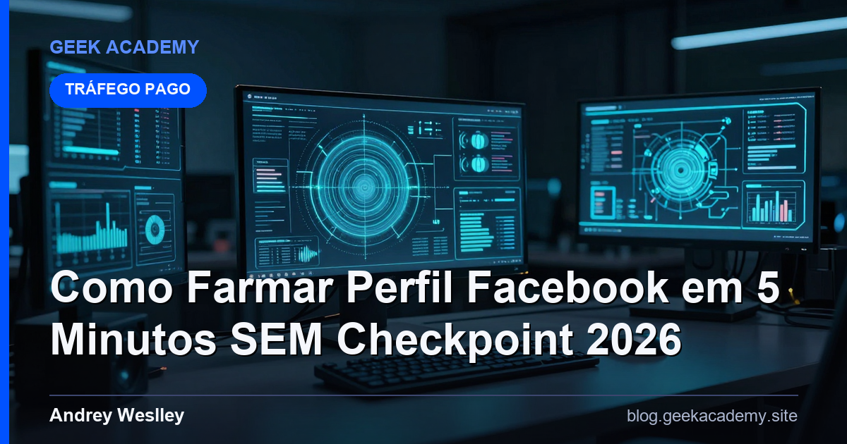 Como Farmar Perfil Facebook em 5 Minutos SEM Checkpoint 2026
