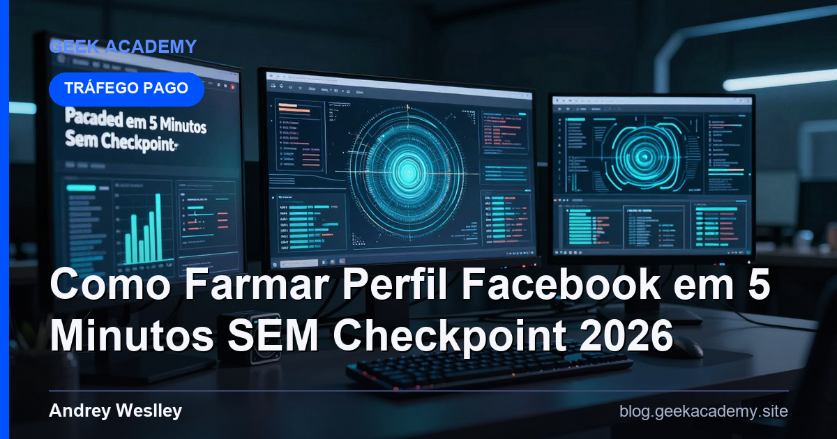 Como Farmar Perfil Facebook em 5 Minutos SEM Checkpoint 2026