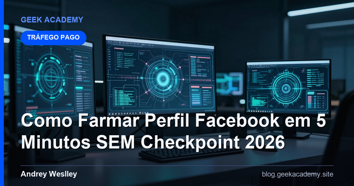Como Farmar Perfil Facebook em 5 Minutos SEM Checkpoint 2026