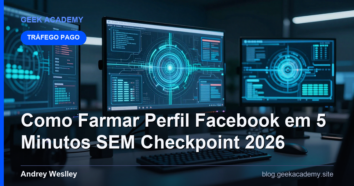 Como Farmar Perfil Facebook em 5 Minutos SEM Checkpoint 2026