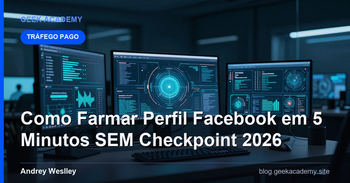 Como Farmar Perfil Facebook em 5 Minutos SEM Checkpoint 2026