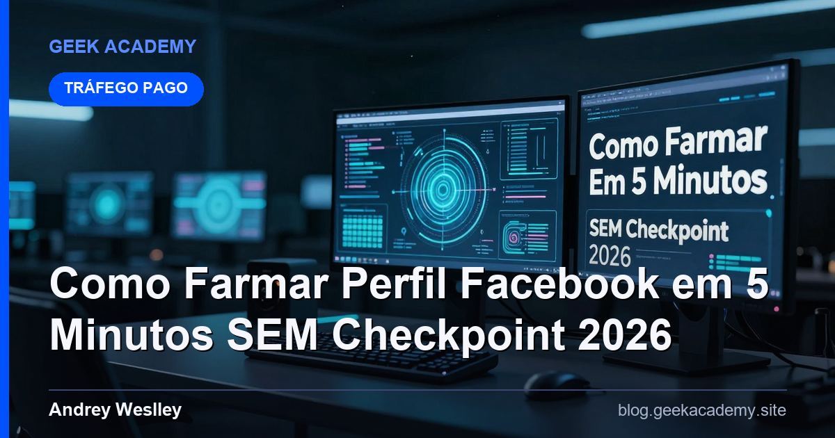 Como Farmar Perfil Facebook em 5 Minutos SEM Checkpoint 2026