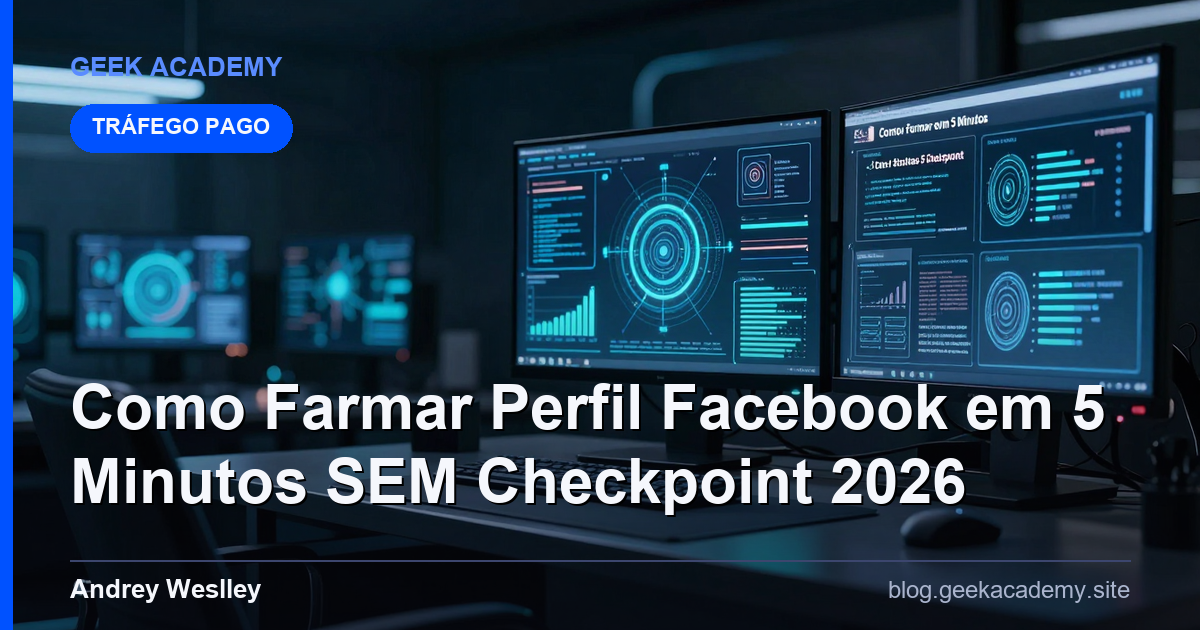 Como Farmar Perfil Facebook em 5 Minutos SEM Checkpoint 2026