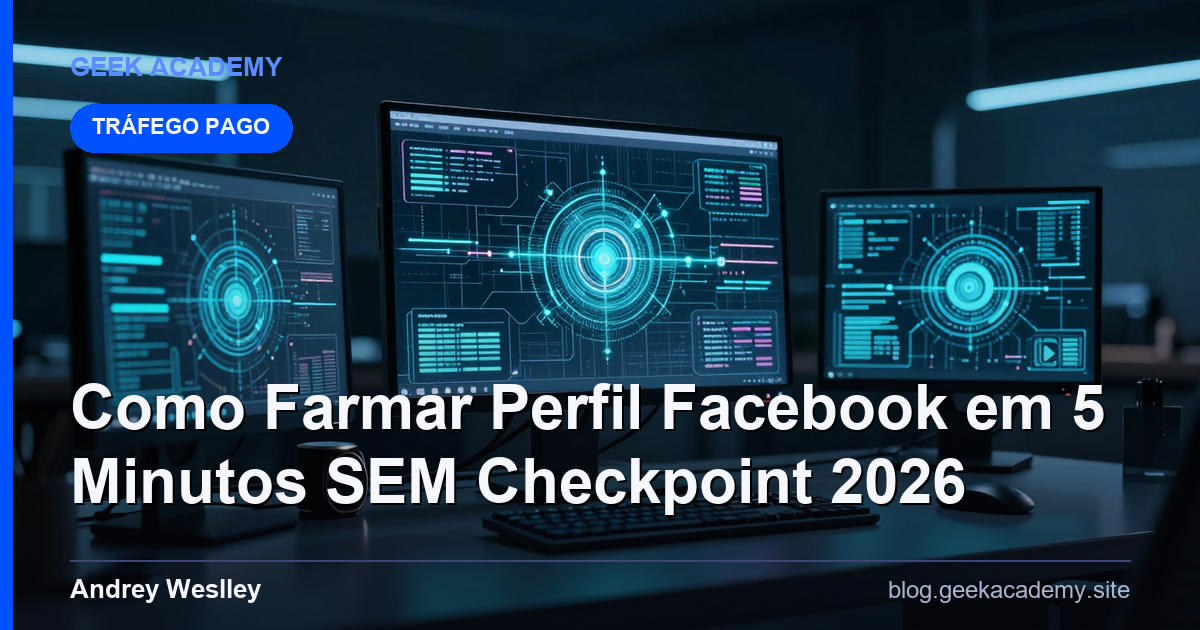 Como Farmar Perfil Facebook em 5 Minutos SEM Checkpoint 2026