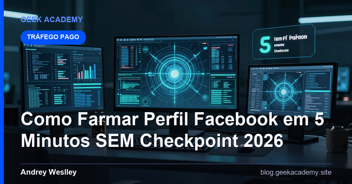 Como Farmar Perfil Facebook em 5 Minutos SEM Checkpoint 2026