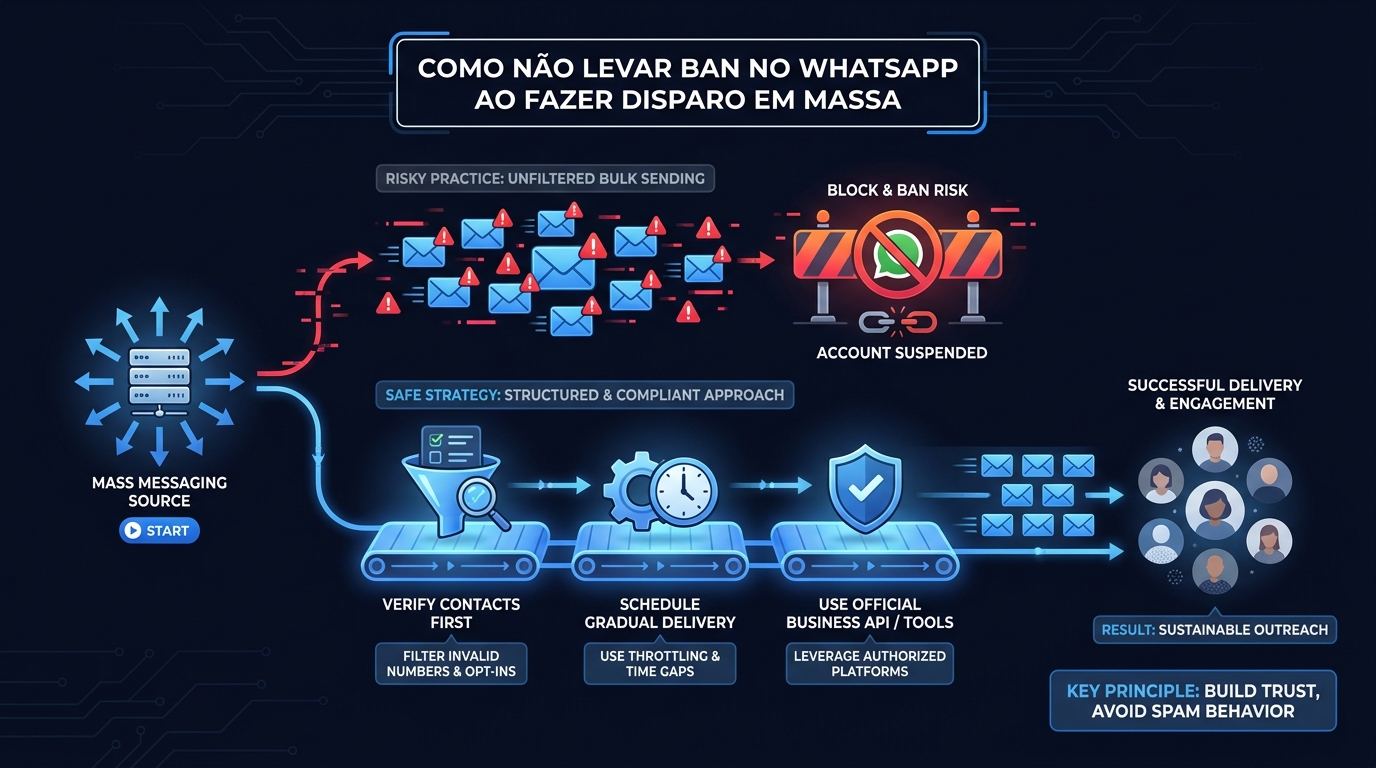 Como Não Levar Ban no WhatsApp ao Fazer Disparo em Massa