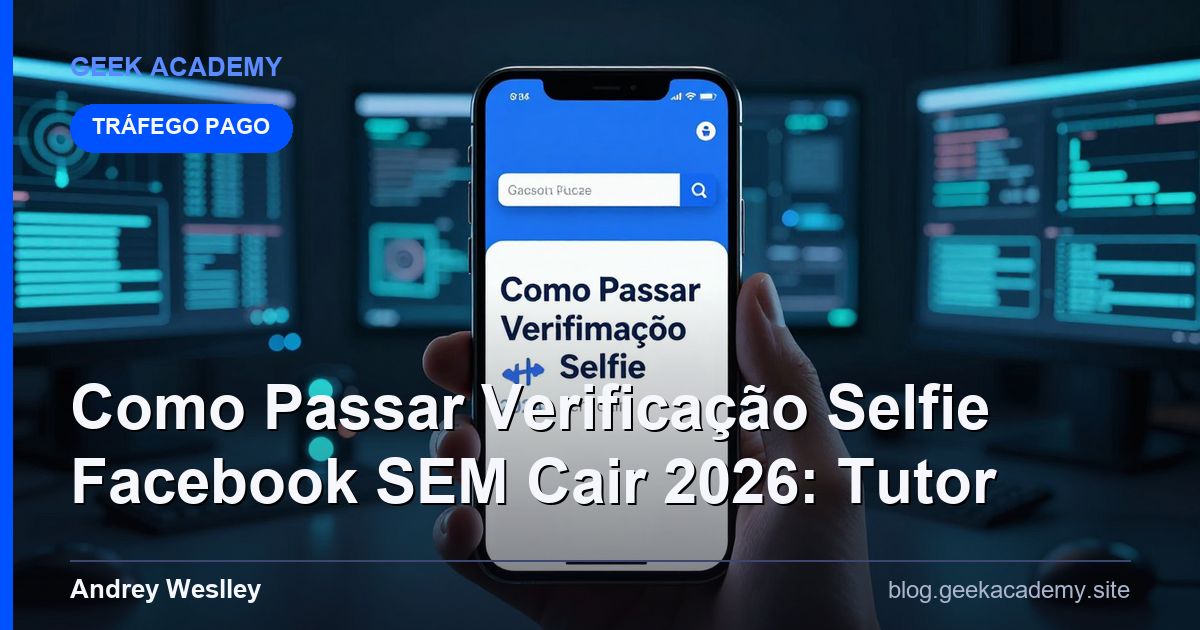 Como Passar Verificação Selfie Facebook SEM Cair 2026: Tutor
