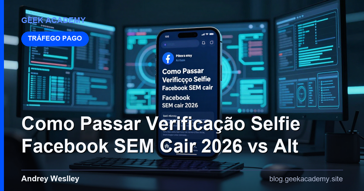 Como Passar Verificação Selfie Facebook SEM Cair 2026 vs Alt