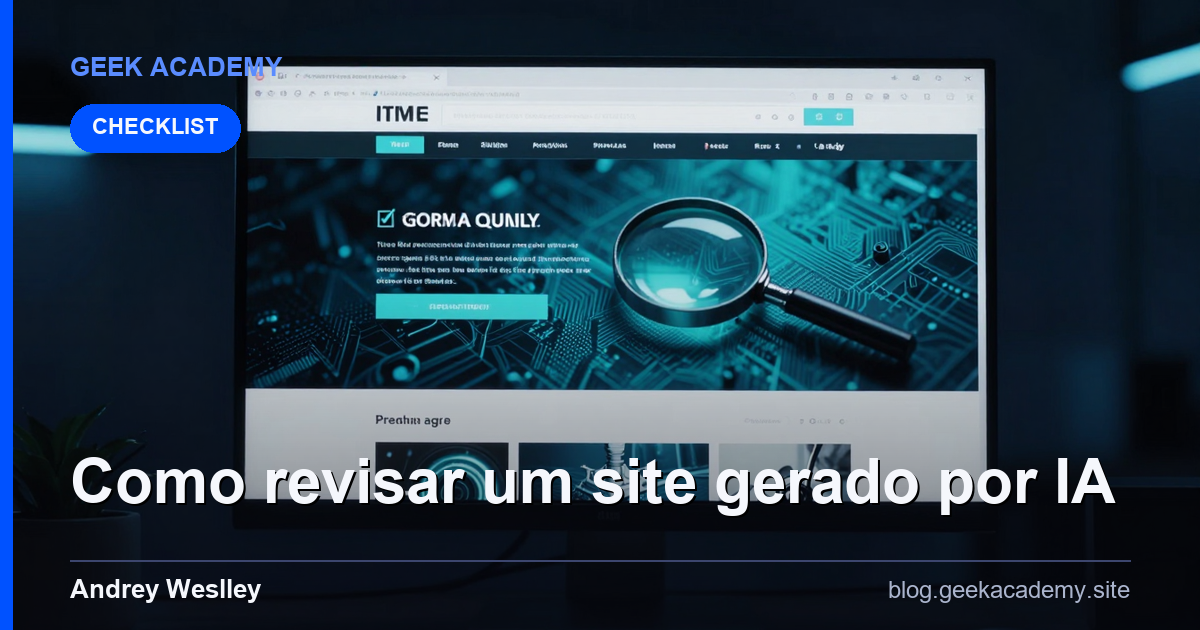 Como revisar um site gerado por IA