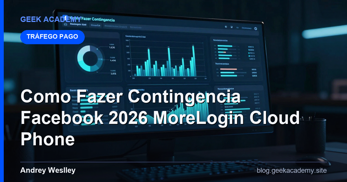Como Fazer Contingencia Facebook 2026 MoreLogin Cloud Phone 
