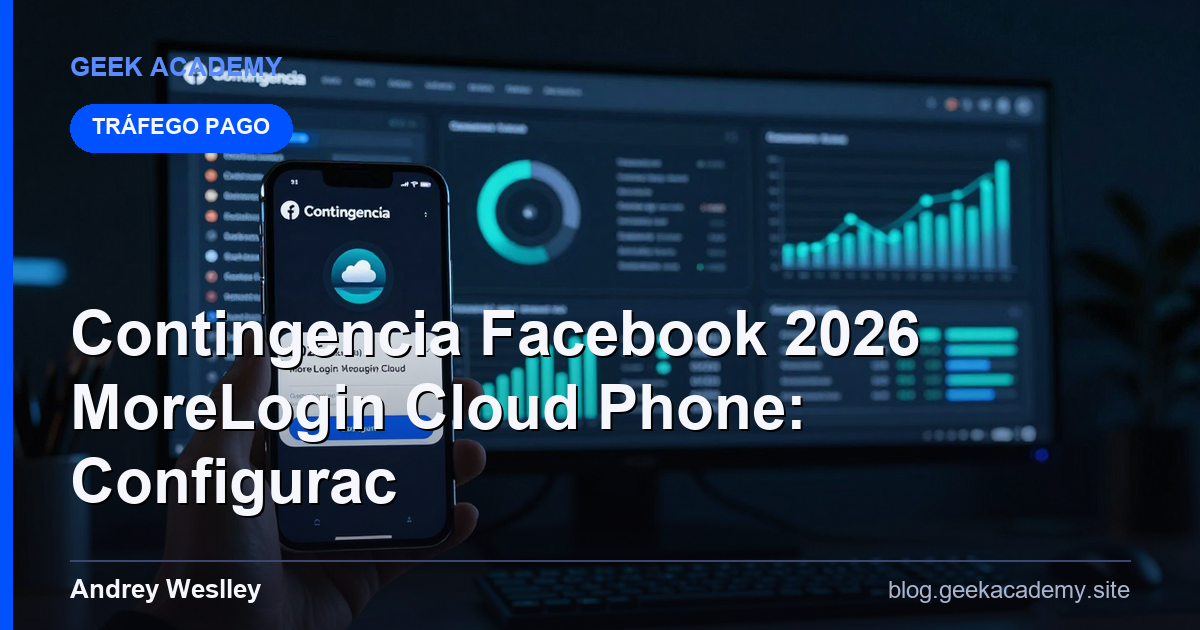 Contingencia Facebook 2026 MoreLogin Cloud Phone: Configurac