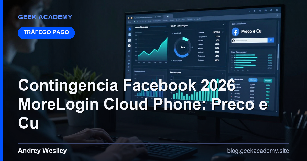 Contingencia Facebook 2026 MoreLogin Cloud Phone: Preco e Cu