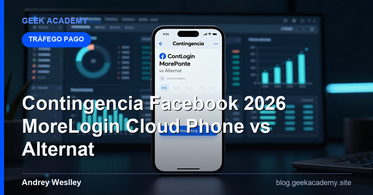 Contingencia Facebook 2026 MoreLogin Cloud Phone vs Alternat