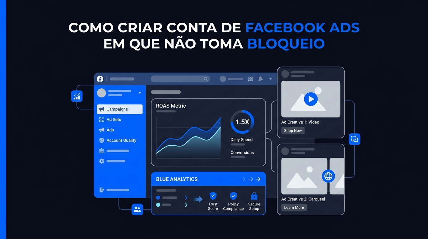 Como Criar Conta de Facebook Ads em 2026 Que Não Toma Bloqueio