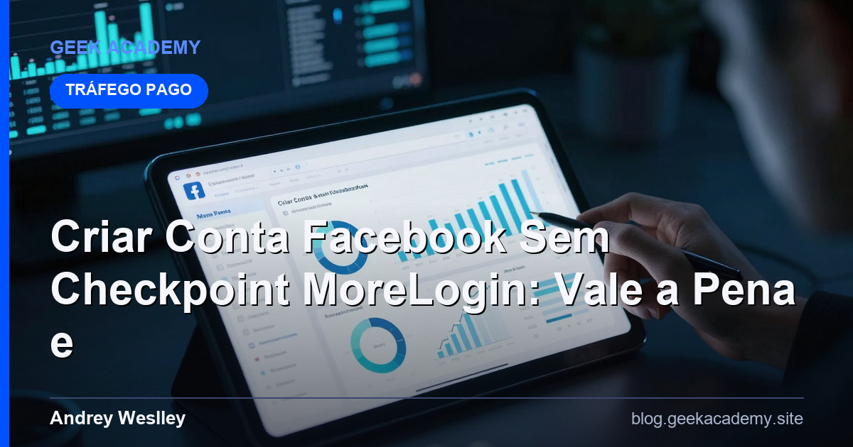 Criar Conta Facebook Sem Checkpoint MoreLogin: Vale a Pena e