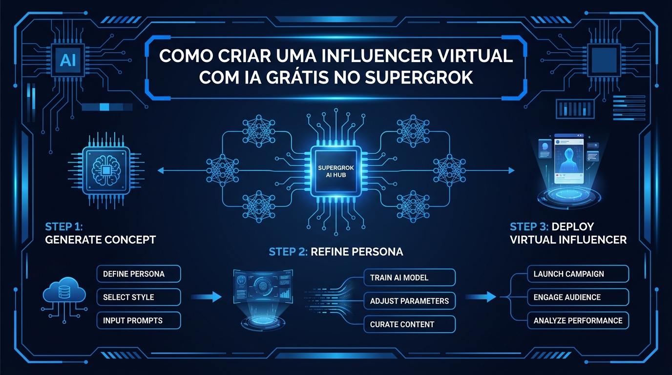 Como Criar uma Influencer Virtual com IA Grátis no SuperGrok