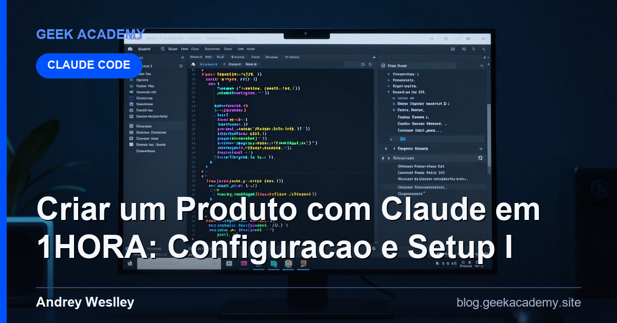 Criar um Produto com Claude em 1HORA: Configuracao e Setup I