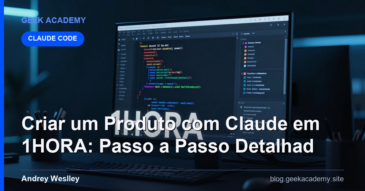 Criar um Produto com Claude em 1HORA: Passo a Passo Detalhad