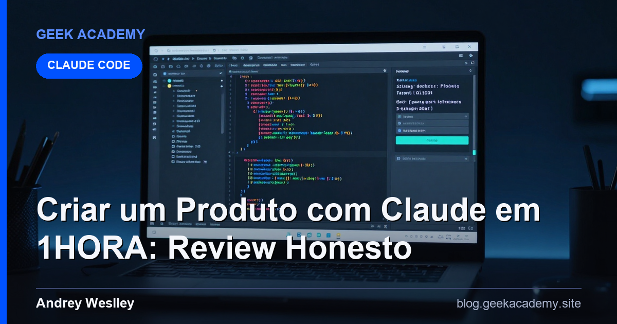 Criar um Produto com Claude em 1HORA: Review Honesto