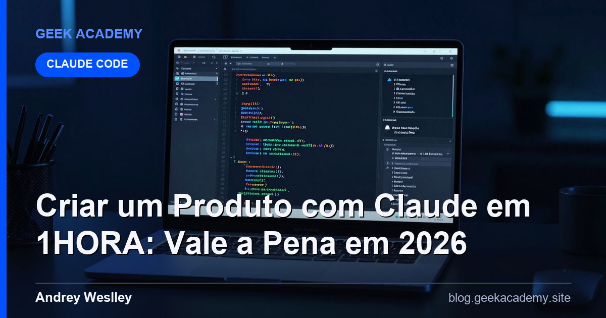 Criar um Produto com Claude em 1HORA: Vale a Pena em 2026