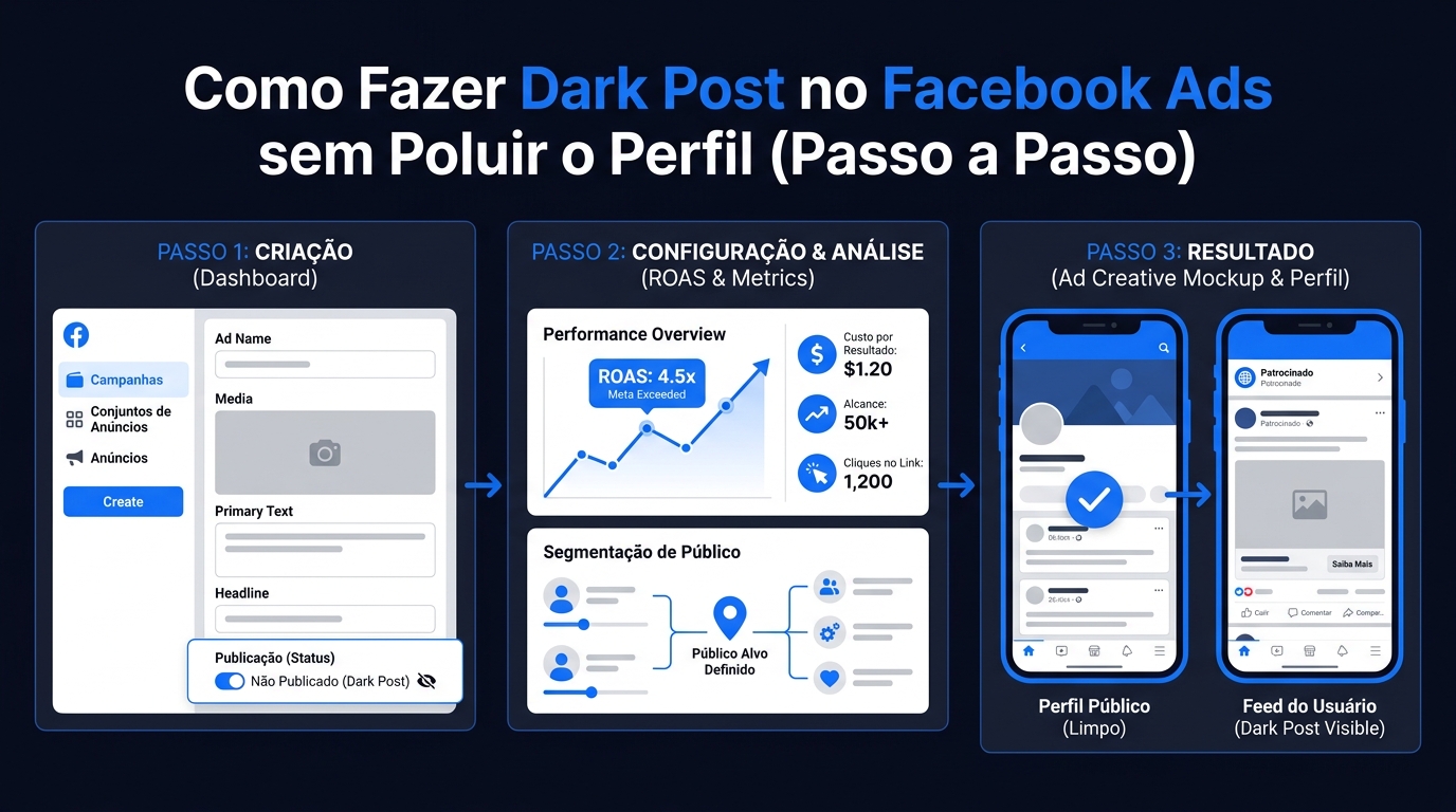 Como Fazer Dark Post no Facebook Ads sem Poluir o Perfil (Passo a Passo)