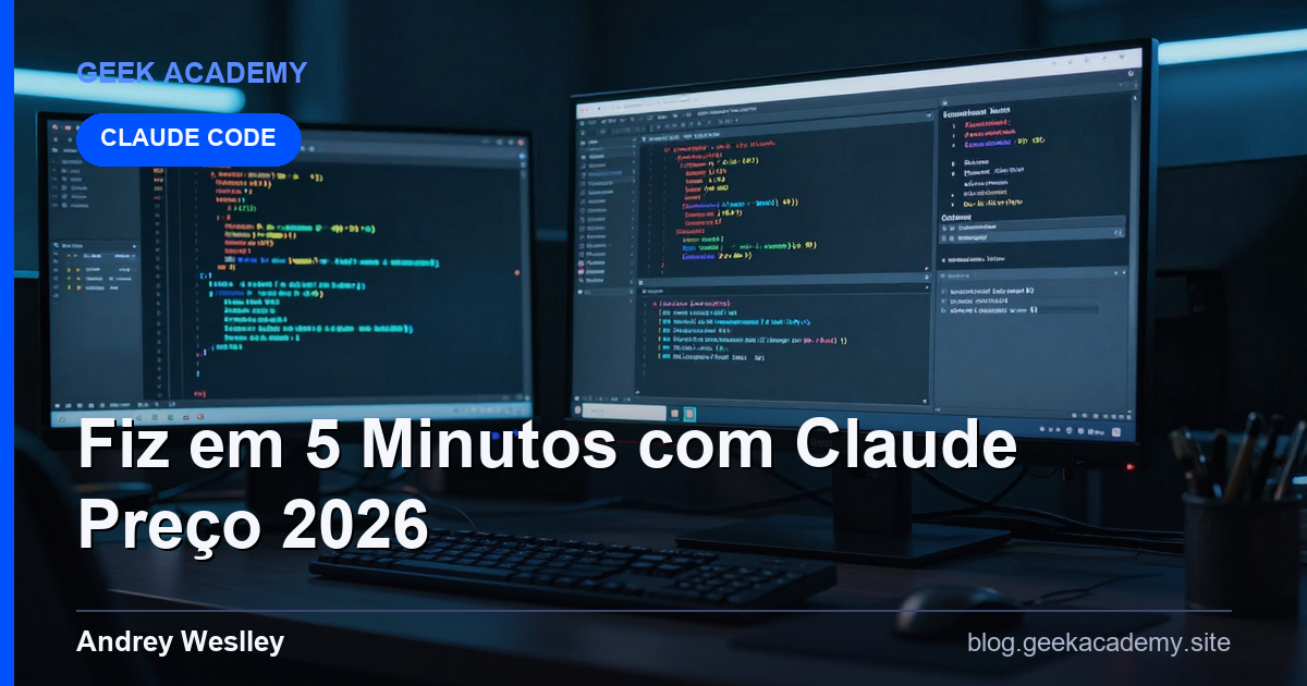Fiz em 5 Minutos com Claude Preço e Planos 2026