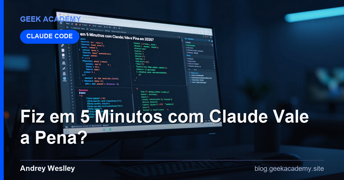 Fiz em 5 Minutos com Claude: Vale a Pena em 2026? (Review Real)