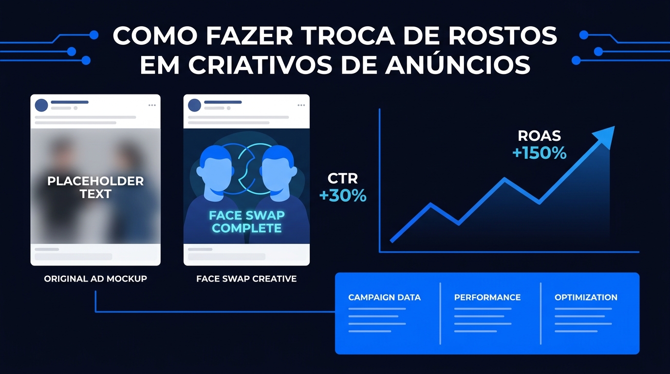 Deepfake Grátis: Como Fazer Troca de Rostos em Criativos de Anúncios