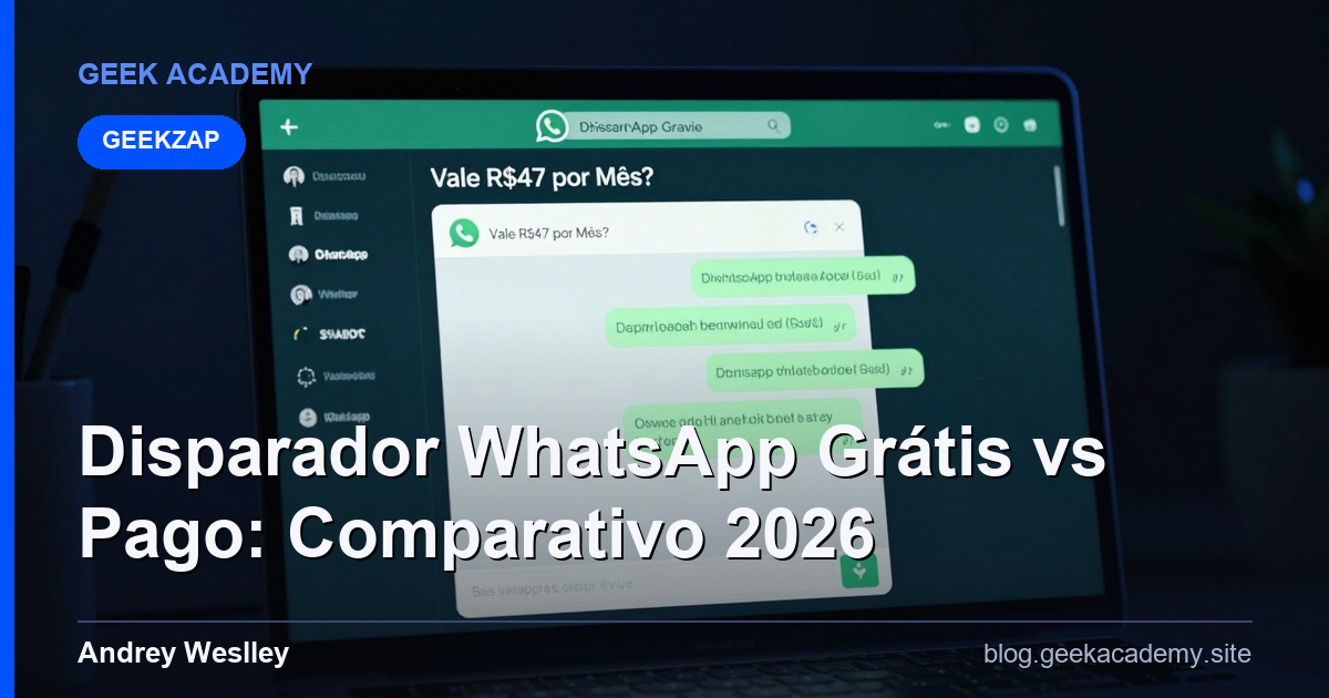 Disparador WhatsApp Grátis vs Pago: Vale R$47 por Mês?