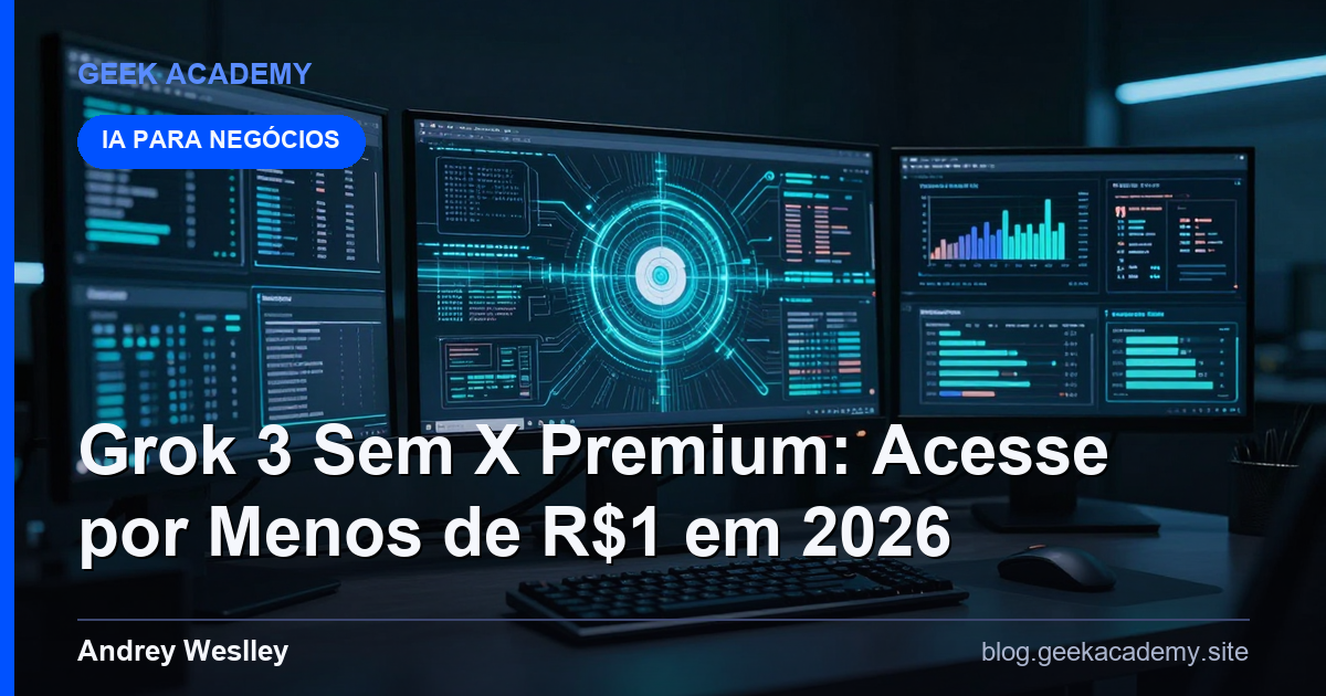 Como Acessar o Grok 3 por Menos de R$1 Sem Pagar X Premium
