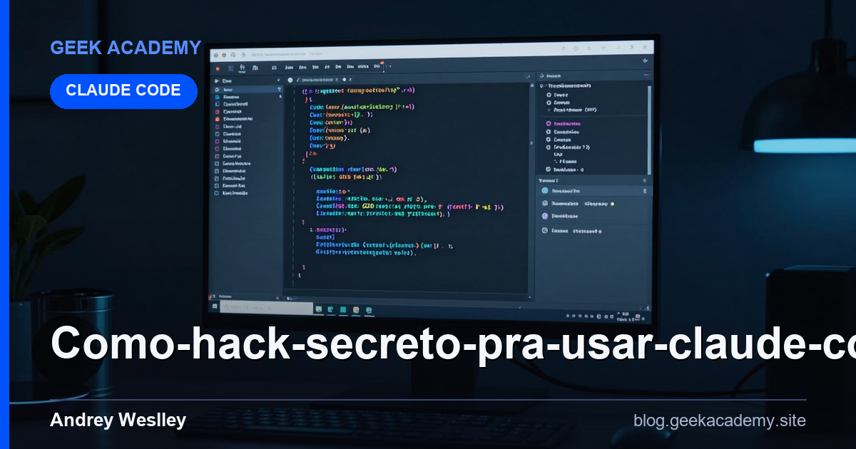 Como Hack secreto pra usar CLAUDE CODE de graça! (Tutorial Real)