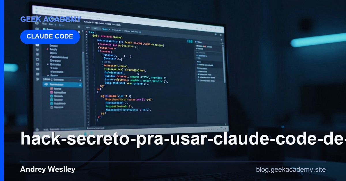 Hack secreto pra usar CLAUDE CODE de graça!: Tutorial Completo 2026
