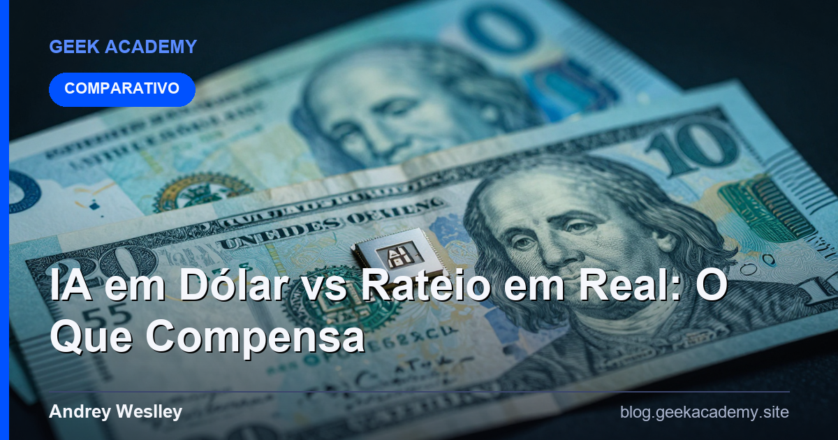 Ferramenta Gringa de IA em Dólar vs Rateio em Real: O Que Pesa no Bolso